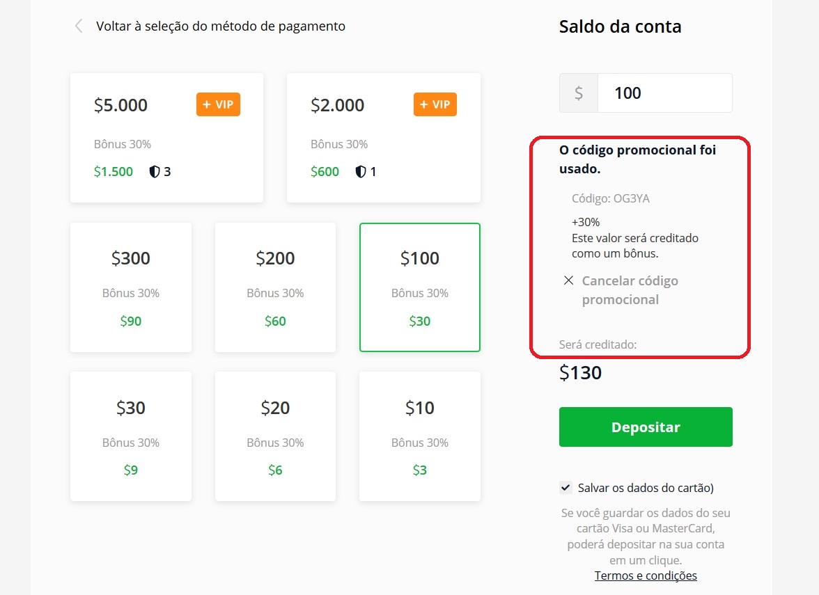 Ofertas Olymp Trade